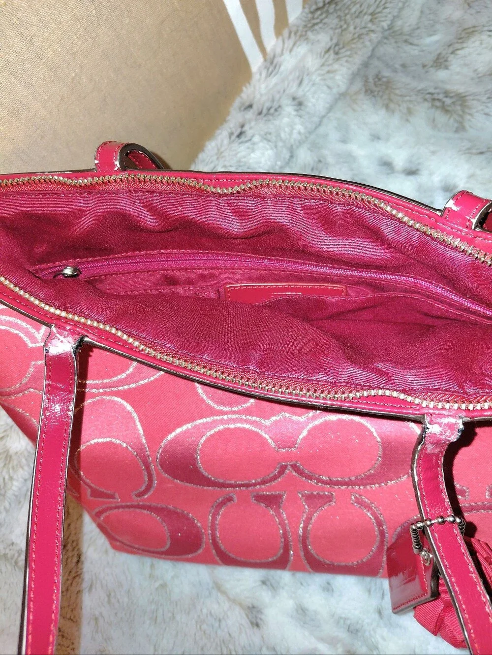 Coach tote vibrant